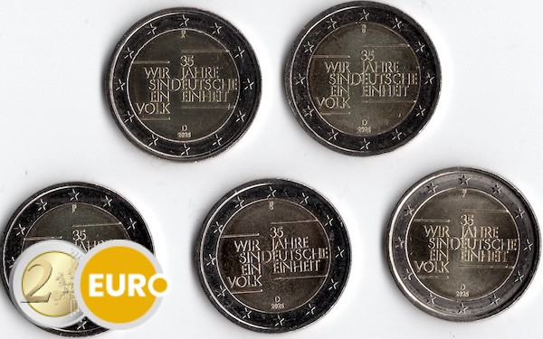 2 euro Germany 2025 - ADFGJ German Unity UNC
