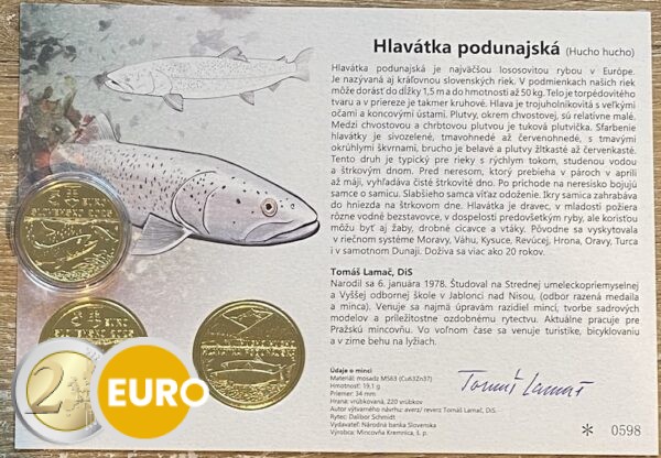 5 euro Slovakia 2025 - Danube salmon UNC with certificate of authenticity