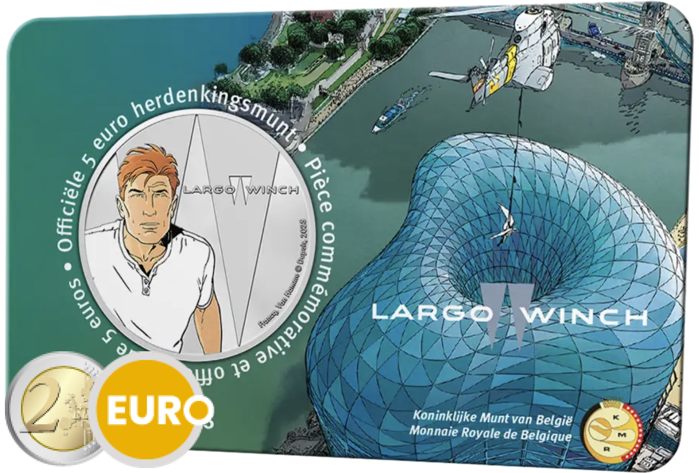 5 euro Belgium 2025 - Largo Winch BU FDC Coincard coloured