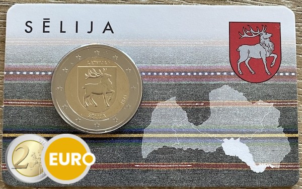 2 euro Latvia 2025 - Coat of arms of Sēlija BU FDC Coincard