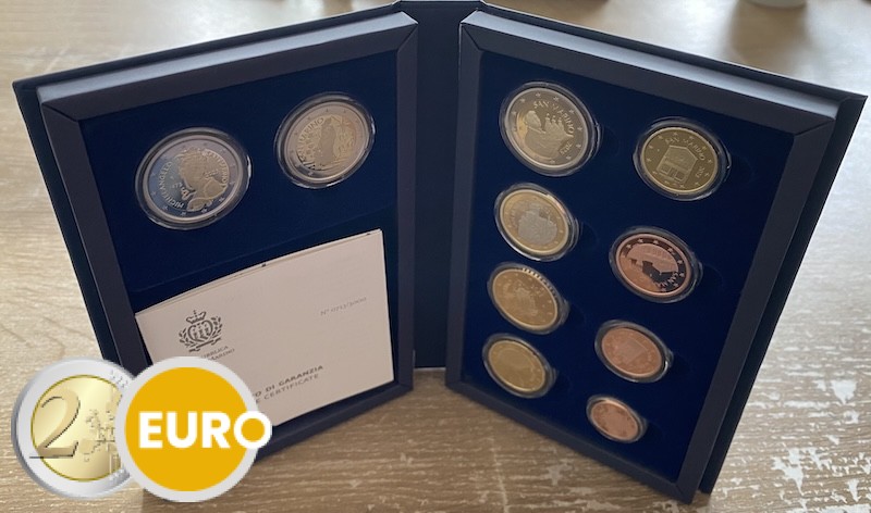 Euro set BE Proof San Marino 2025 + 2 x 2 euro Holy Year Michelangelo