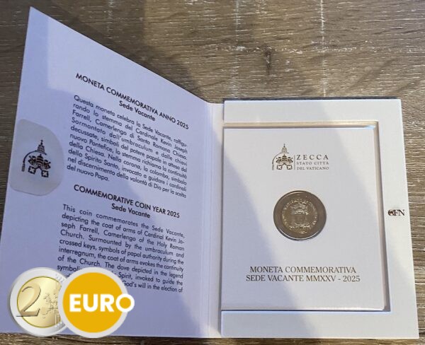 2 euro Vatican 2025 - Sede Vacante BU FDC