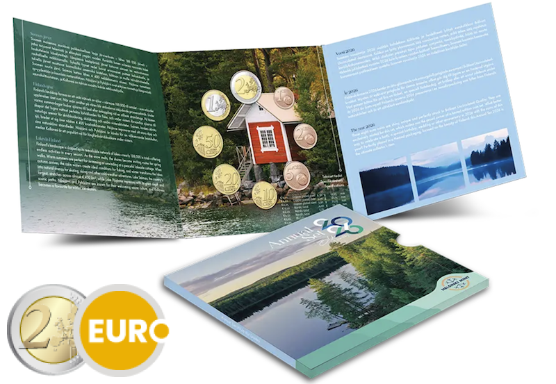 Euro set BU FDC Finland 2026 Finnish lakes