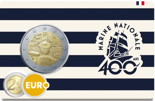 2 euro France 2026 - French Navy BU FDC Coincard