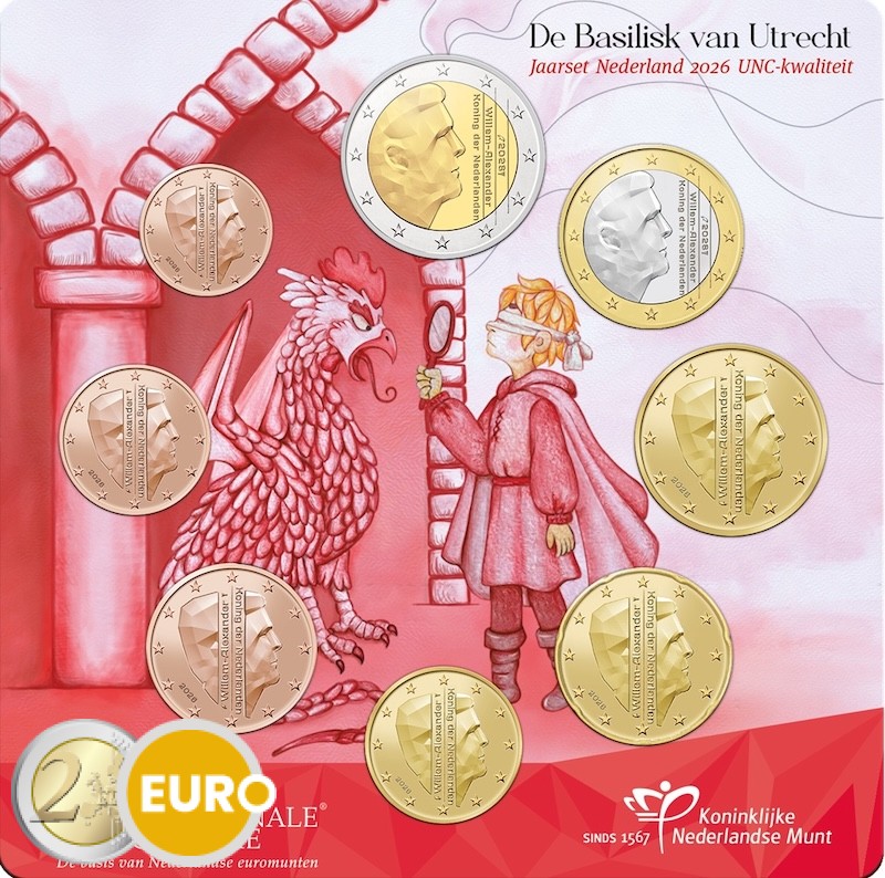 Euro set UNC Netherlands 2026 Basilisk of Utrecht