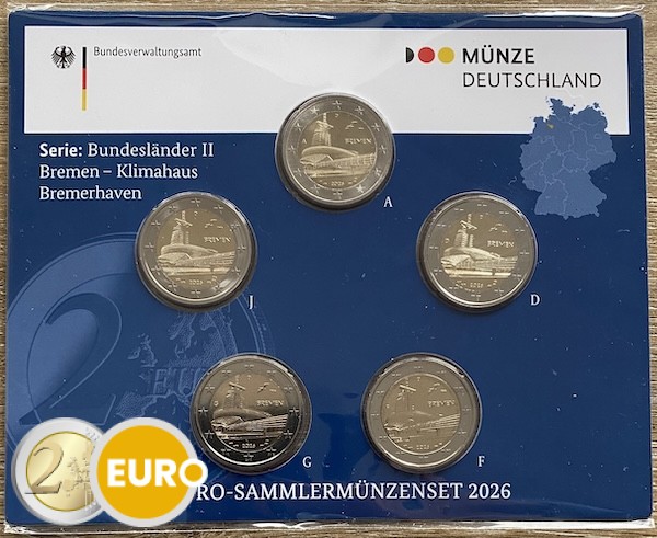 2 euro Germany 2026 - ADFGJ Bremen Climate House BU FDC Coincard