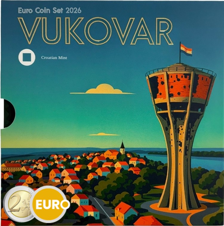 Euro set BU FDC Croatia 2026 Vukovar