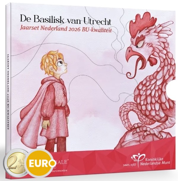 Euro set BU FDC Netherlands 2026 Basilisk of Utrecht