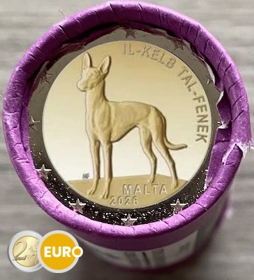 Roll 2 euro Malta 2026 - Pharaoh Hound