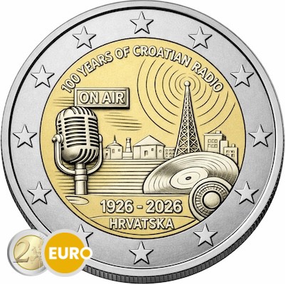 2 euro Croatia 2026 - Croatian radio UNC