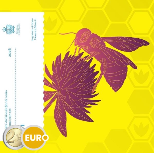 Euro set BU FDC San Marino 2026 + 5 euro Bees