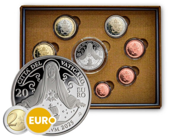 Euro set BE Proof Vatican 2025 + 20 euro silver