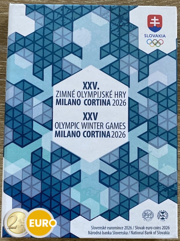 Euro set BE Proof Slovakia 2026 - Milan and Cortina Winter Olympics