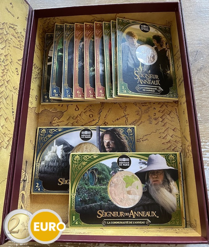 9 x 10 euro + 2 x 50 euro France 2026 - The Lord of the Rings UNC Silver in blister - wave 1 + collector box