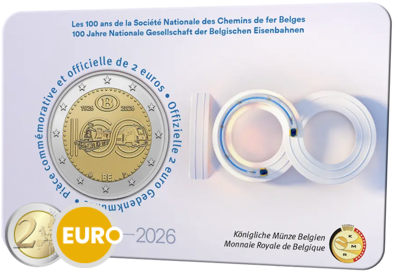 2 euro Belgium 2026 - NMBS / SNCB BU FDC Coincard FR