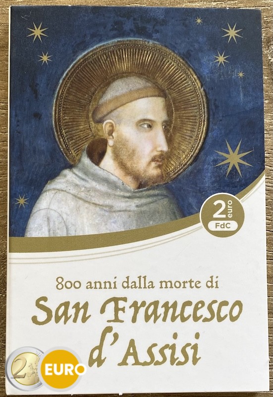 2 euro Italy 2026 - Francis of Assisi BU FDC Coincard
