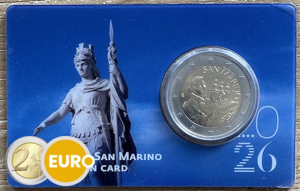 2 euro San Marino 2026 - Saint Marinus BU FDC Coincard Statue of Liberty