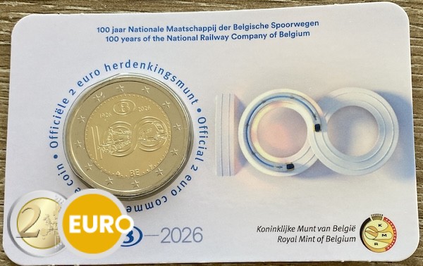 2 euro Belgium 2026 - NMBS / SNCB BU FDC Coincard NL - Error