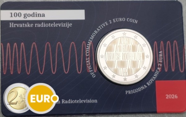 2 euro Croatia 2026 - Croatian radio BU FDC Coincard