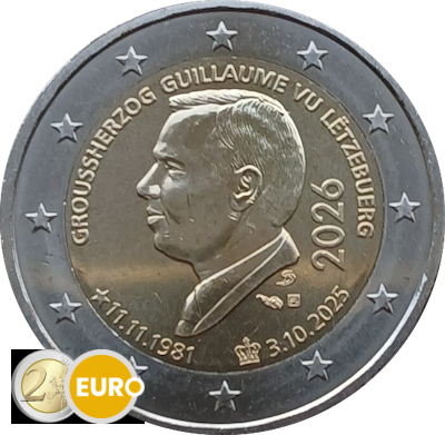 2 euro Luxembourg 2026 - Accession to the throne Guillaume UNC