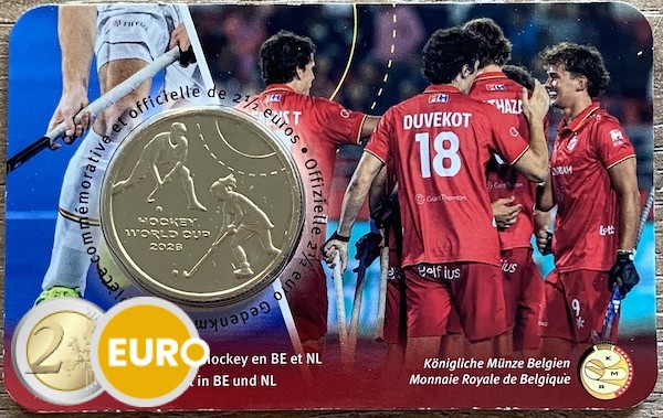 2,50 euro Belgium 2026 - Hockey World Championship BU FDC Coincard FR